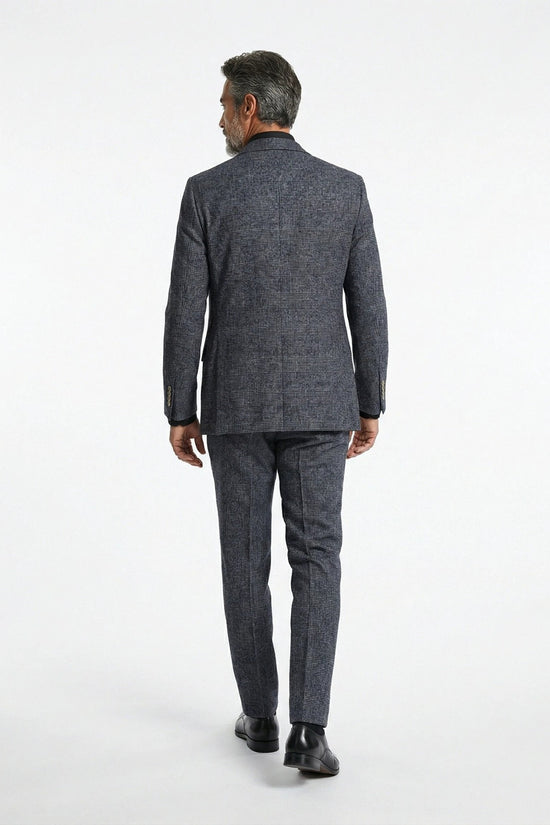 Brunello Cucinelli Blauer Lederblazer by Brunello Cucinelli