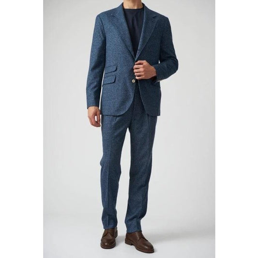 Brunello Cucinelli Cucinelli Zweiteiliger Anzug aus blauer Seide by Brunello Cucinelli Cucinelli