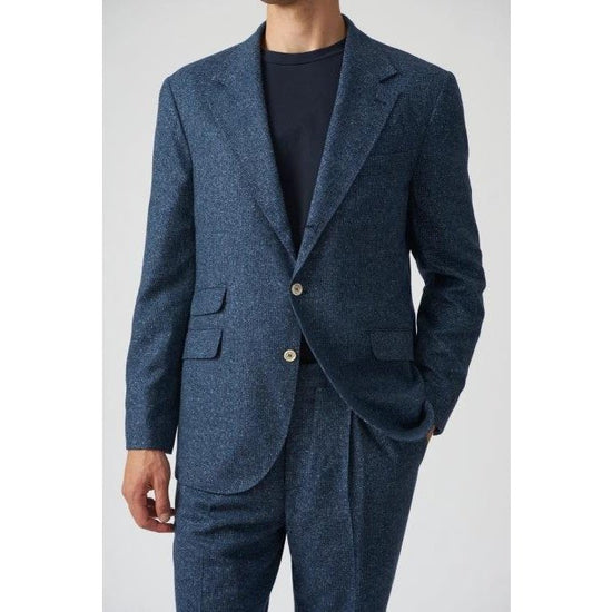Brunello Cucinelli Zweiteiliger Anzug aus blauer Seide by Brunello Cucinelli