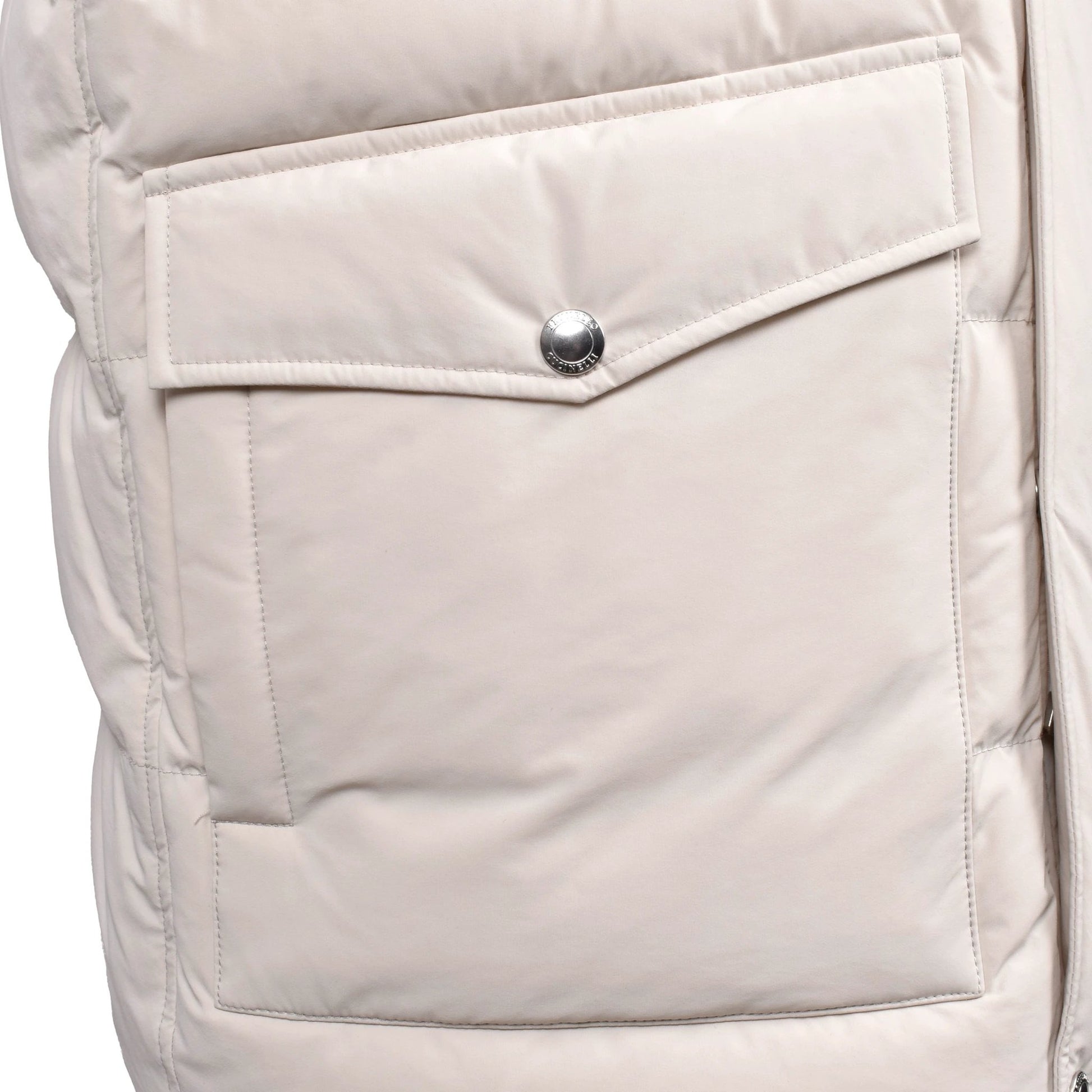 Brunello Cucinelli Weiße Polyamid-Jacke in voller Länge by Brunello Cucinelli