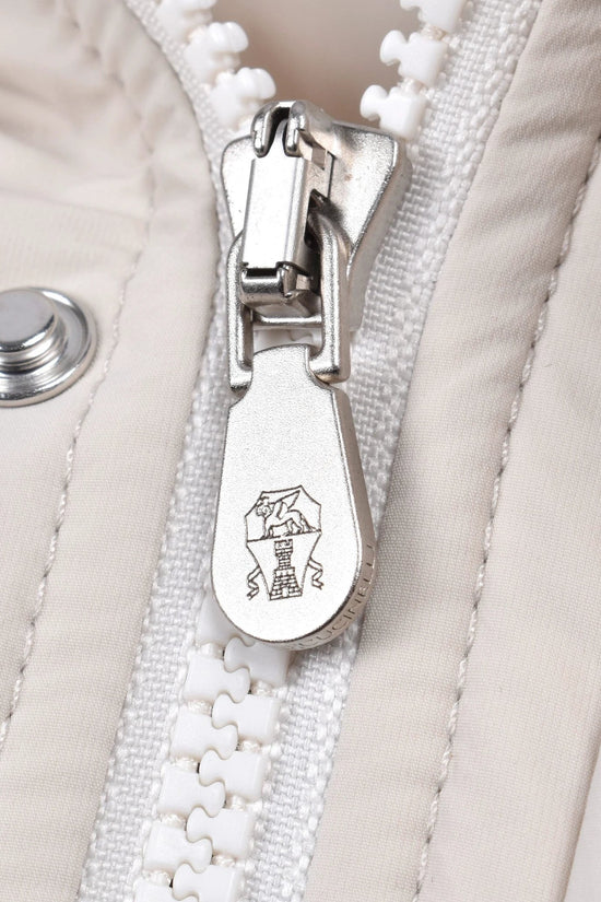 Brunello Cucinelli Weiße Polyamid-Jacke in voller Länge by Brunello Cucinelli