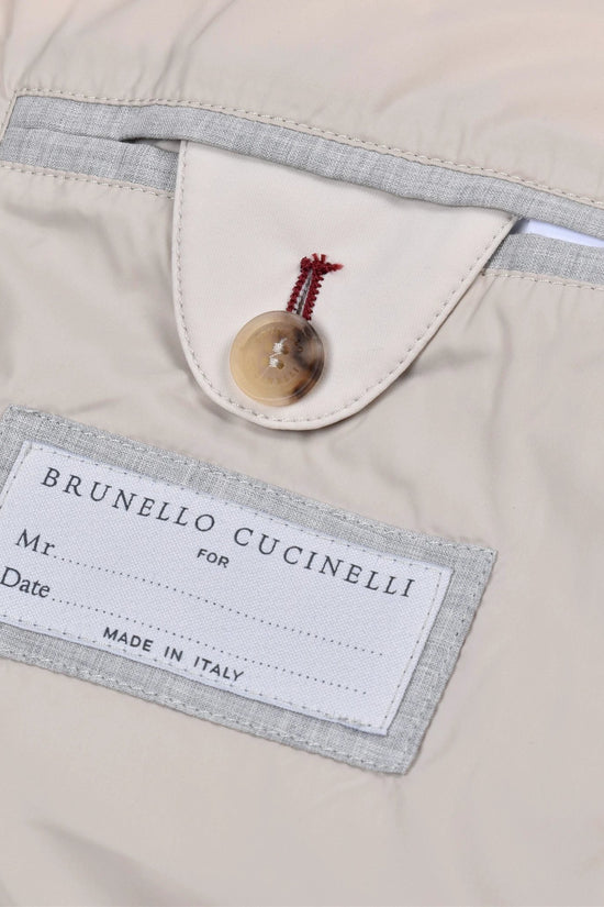Brunello Cucinelli Weiße Polyamid-Jacke in voller Länge by Brunello Cucinelli