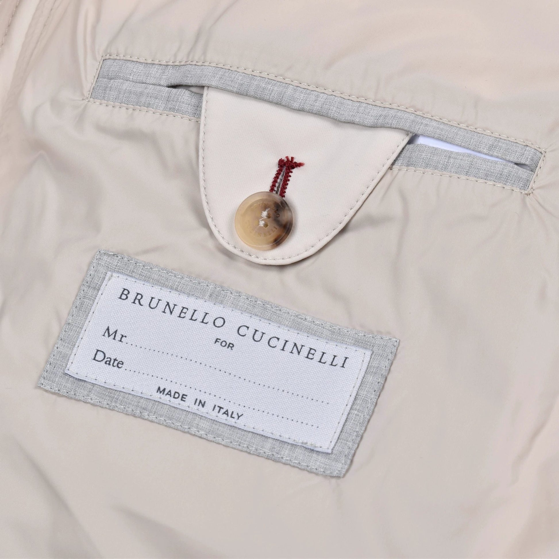 Brunello Cucinelli Weiße Polyamid-Jacke in voller Länge by Brunello Cucinelli