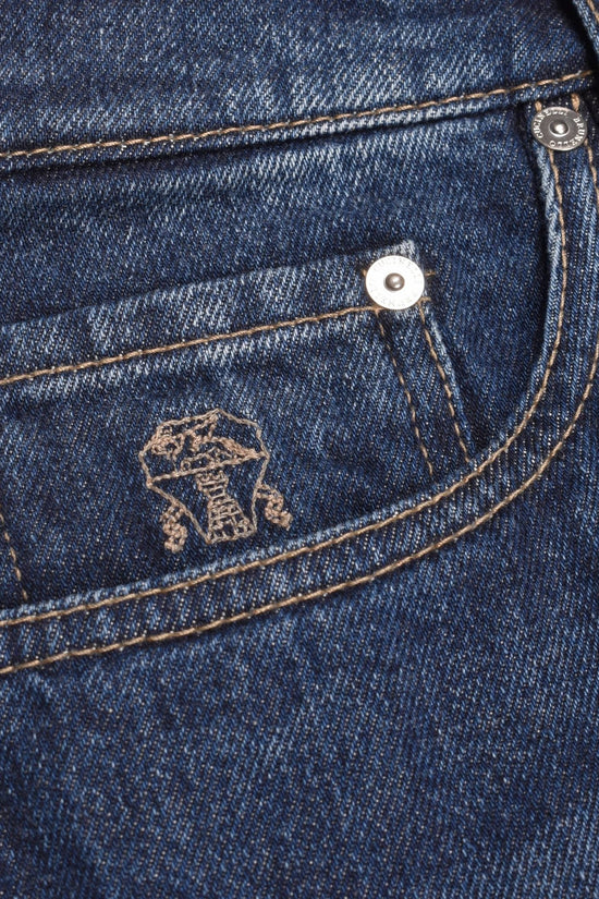 Brunello Cucinelli Blaue Baumwolljeans Denim by Brunello Cucinelli