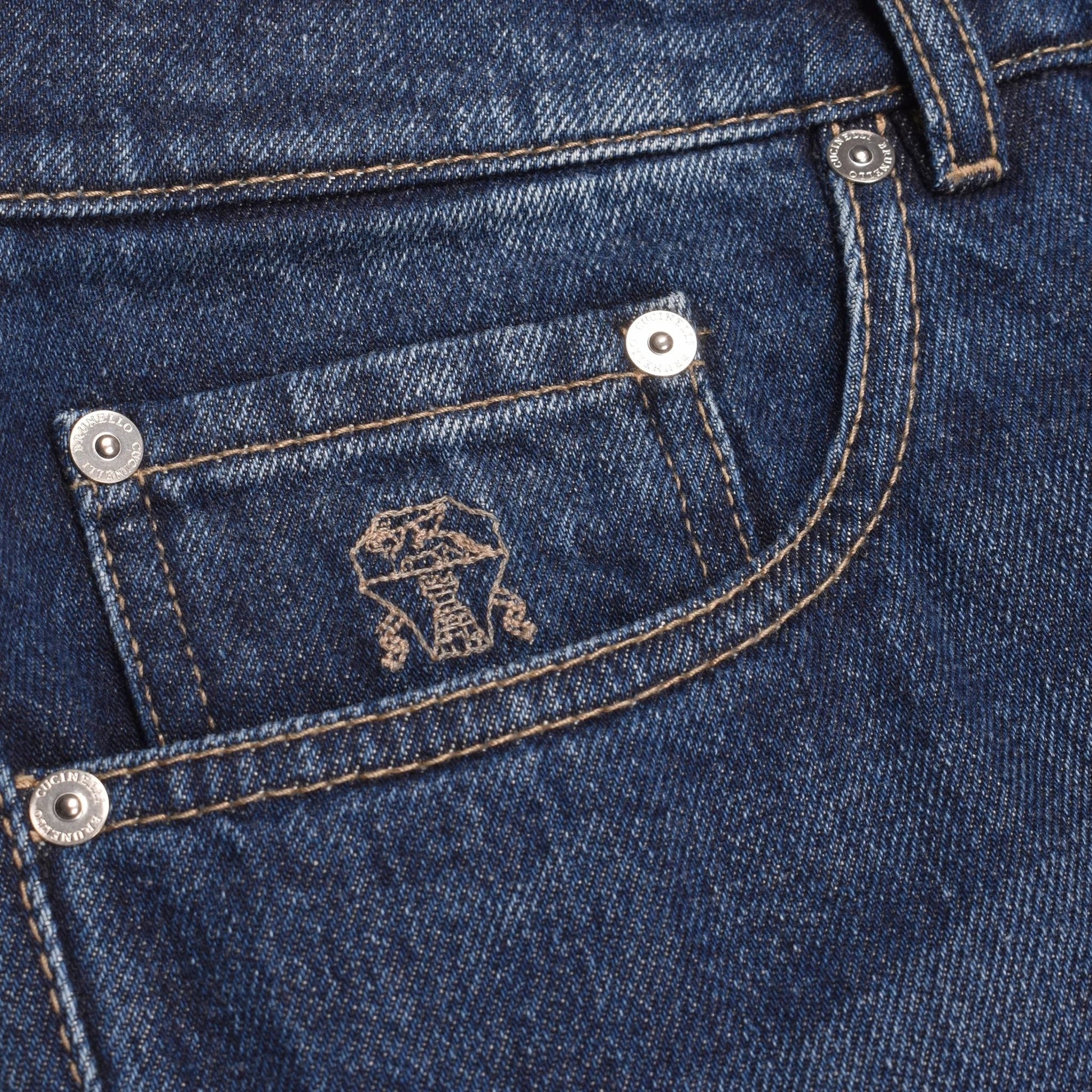 Brunello Cucinelli Blaue Baumwolljeans Denim by Brunello Cucinelli