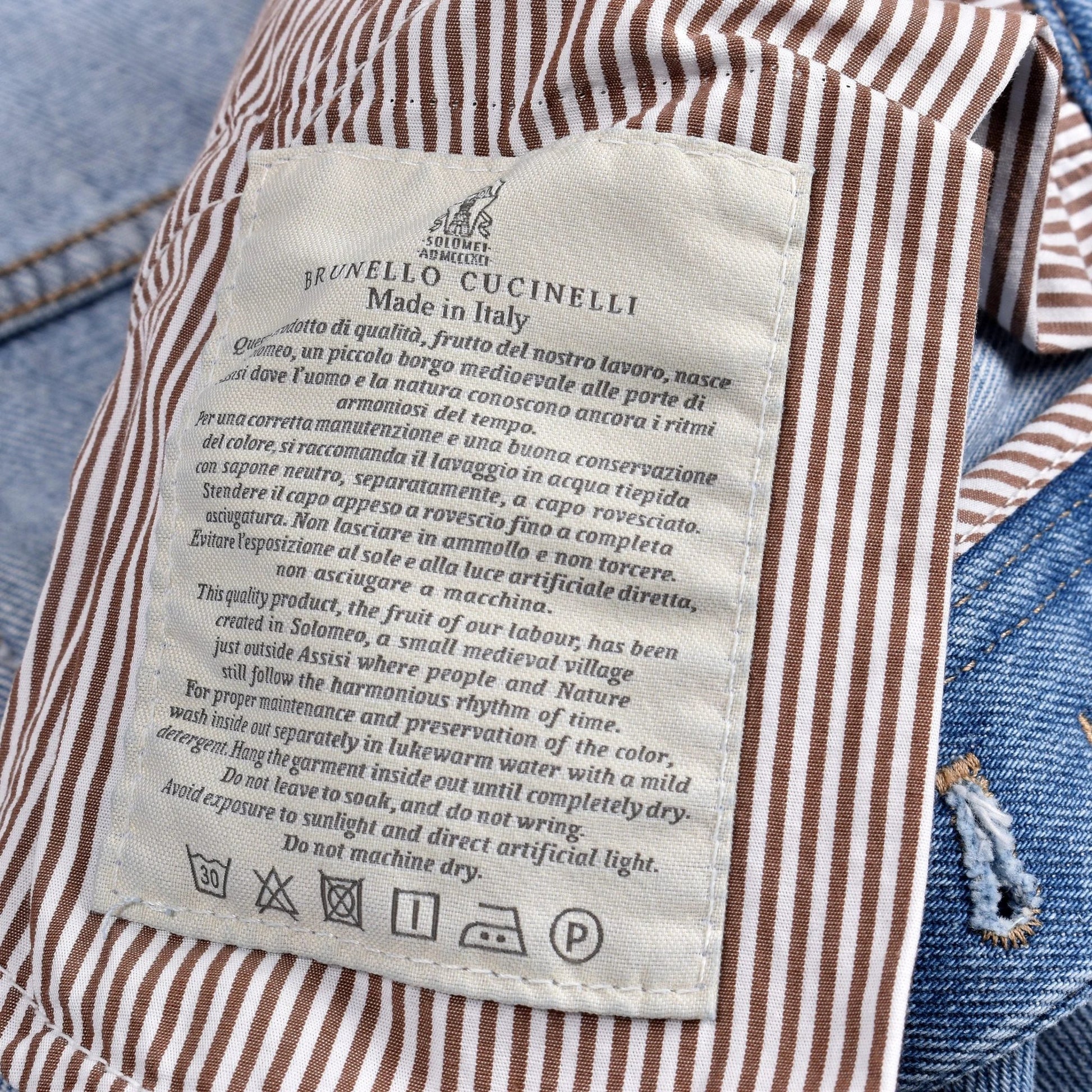 Brunello Cucinelli Blaue Baumwoll-Jeans im geraden Schnitt by Brunello Cucinelli