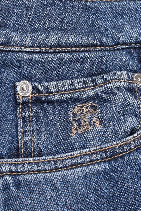 Brunello Cucinelli Blaue Jeans im geraden Schnitt aus Baumwolle by Brunello Cucinelli