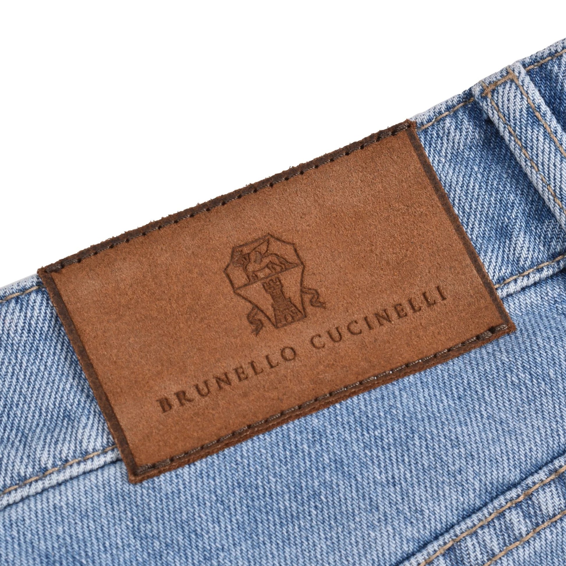 Brunello Cucinelli Blaue Baumwoll-Jeans im geraden Schnitt by Brunello Cucinelli