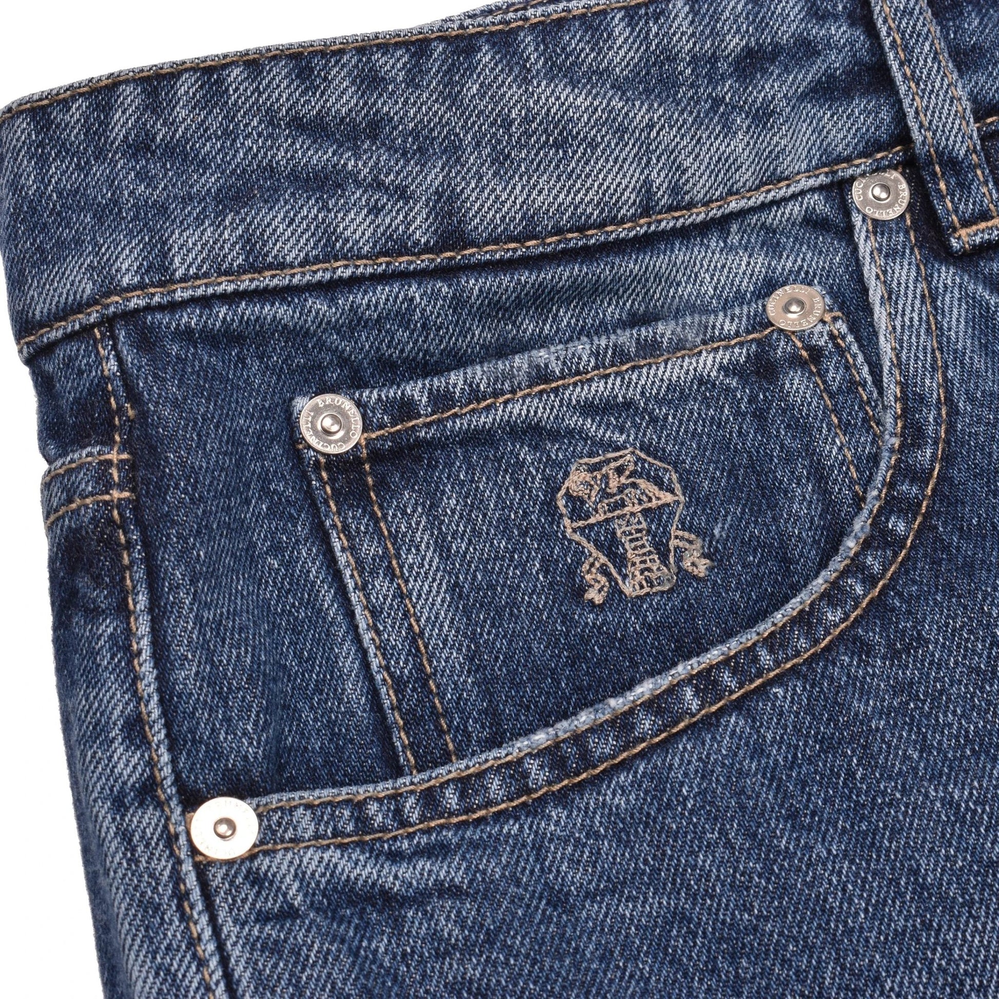 Brunello Cucinelli Blaue Baumwolljeans Denim by Brunello Cucinelli
