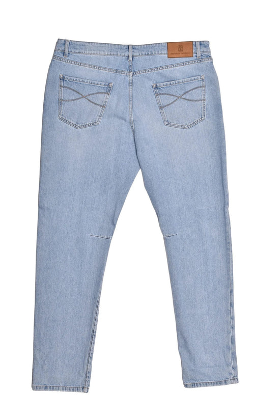 Brunello Cucinelli Blaue Baumwolljeans Denim by Brunello Cucinelli