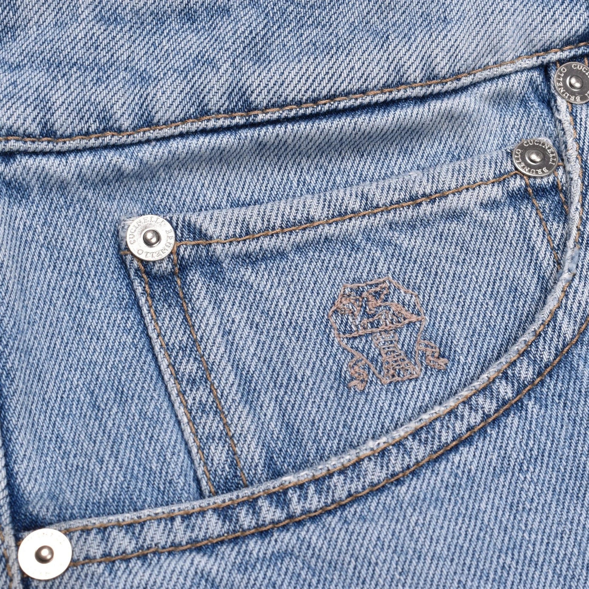 Brunello Cucinelli Blaue Baumwolljeans Denim by Brunello Cucinelli