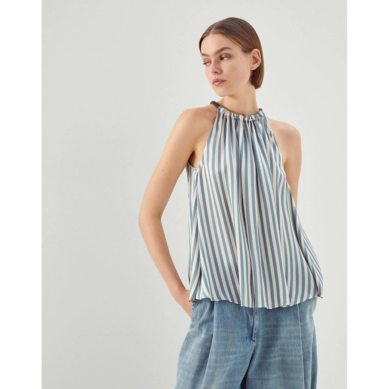 Brunello Cucinelli Top Blau | ELORÉ by Brunello Cucinelli