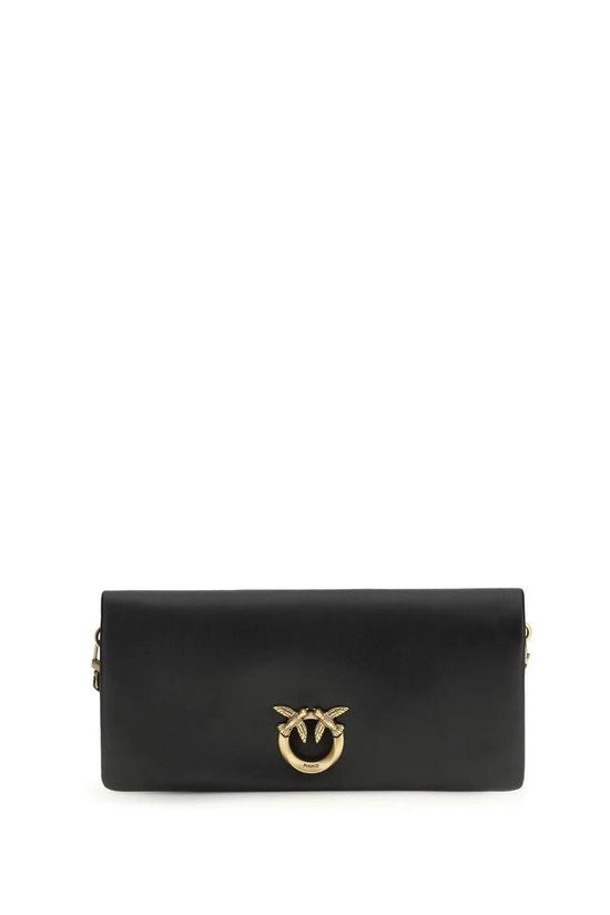 PINKO Schwarze Kalbsleder Bos Taurus Clutch Bag by PINKO