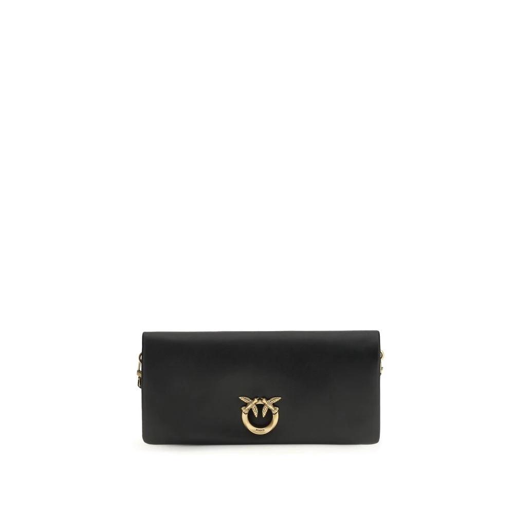 PINKO Schwarze Kalbsleder Bos Taurus Clutch Bag by PINKO