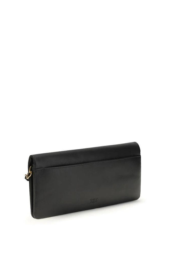 PINKO Schwarze Kalbsleder Bos Taurus Clutch Bag by PINKO