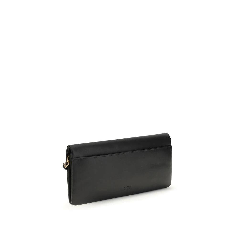 PINKO Schwarze Kalbsleder Bos Taurus Clutch Bag by PINKO