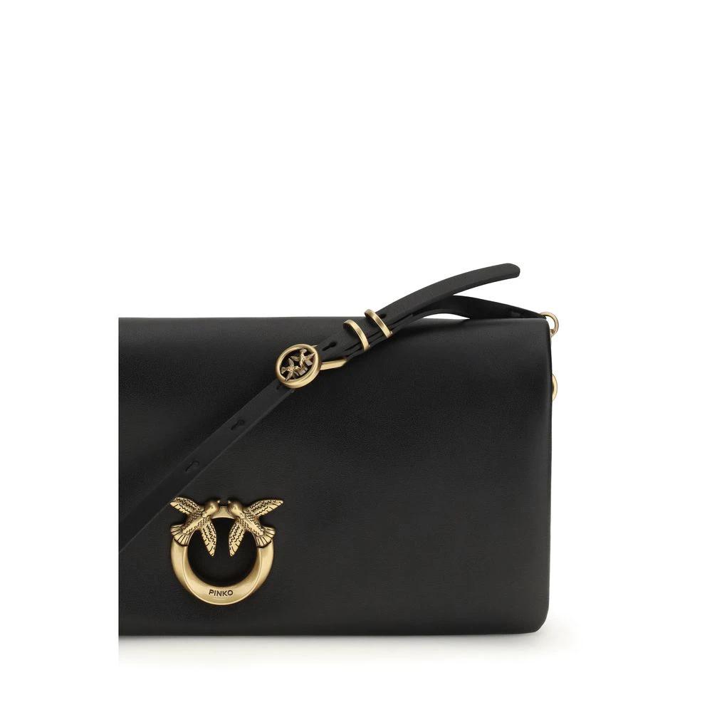 PINKO Schwarze Kalbsleder Bos Taurus Clutch Bag by PINKO