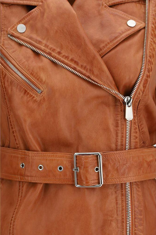 PINKO Braune Ziegenleder-Weste by PINKO