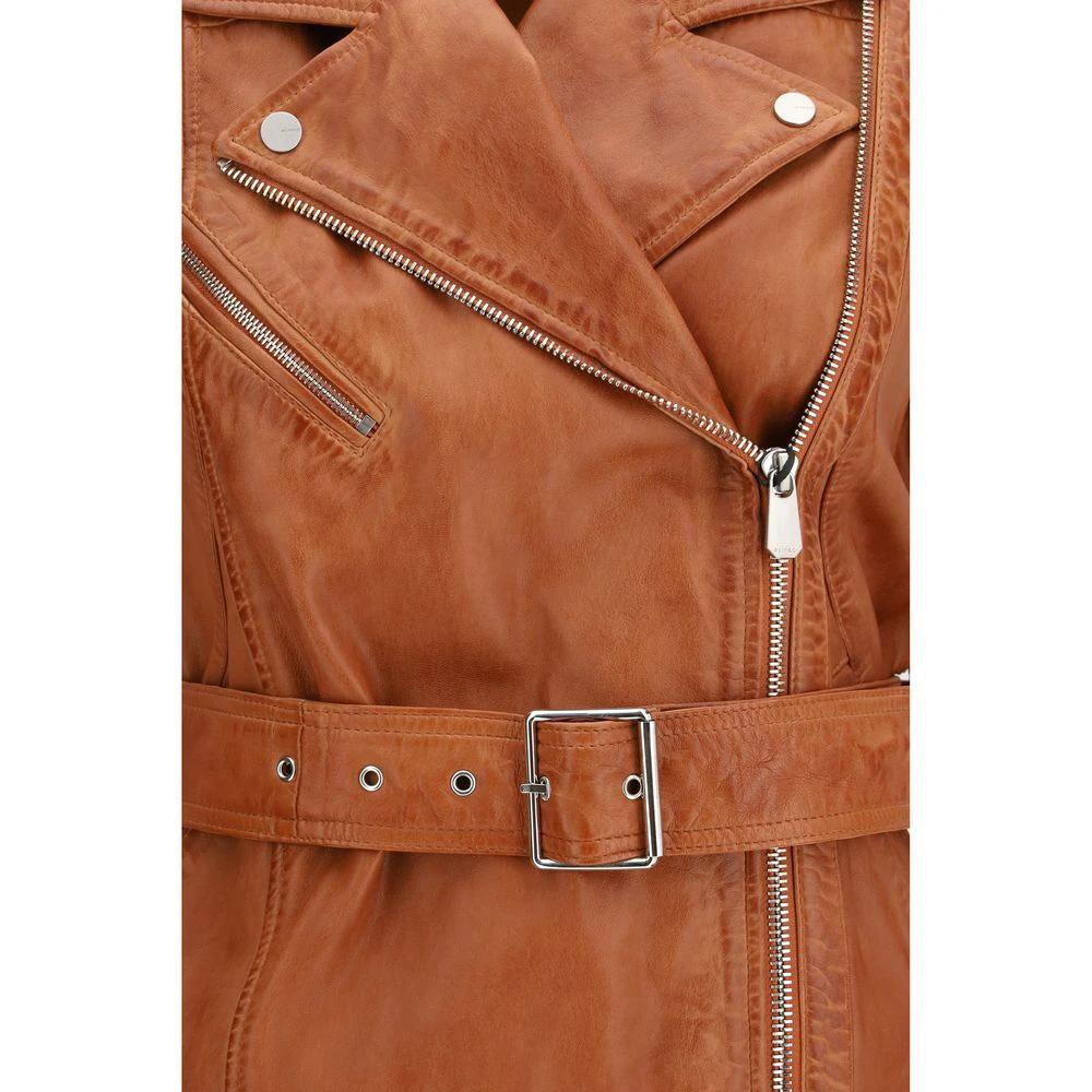 PINKO Braune Ziegenleder-Weste by PINKO