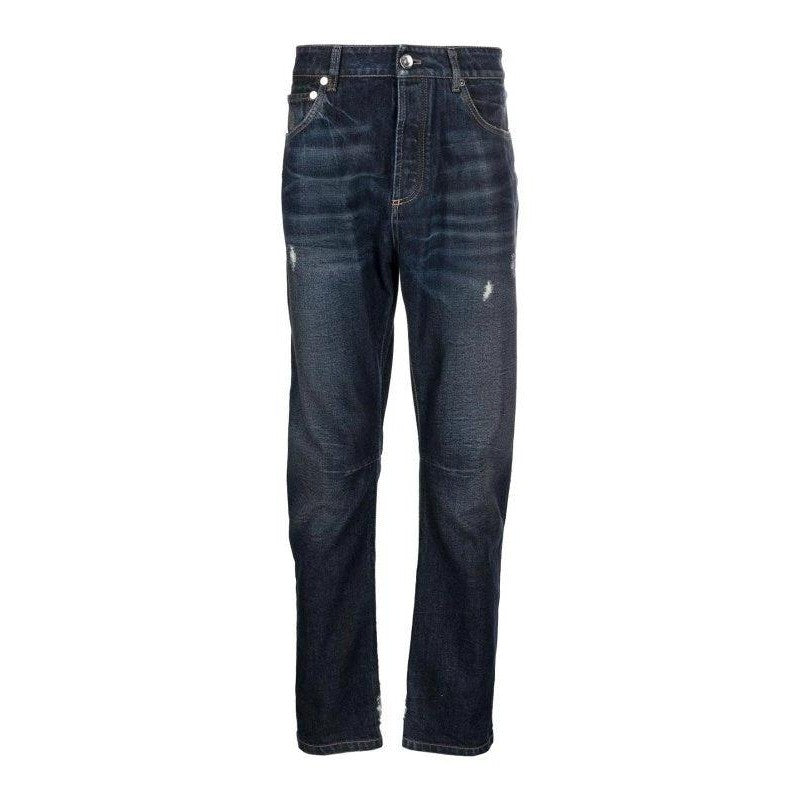Brunello Cucinelli Cucinelli Schwarze gerade Jeans aus Baumwolle by Brunello Cucinelli Cucinelli
