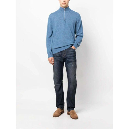 Brunello Cucinelli Schwarze gerade Jeans aus Baumwolle by Brunello Cucinelli