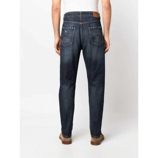 Brunello Cucinelli Schwarze gerade Jeans aus Baumwolle by Brunello Cucinelli
