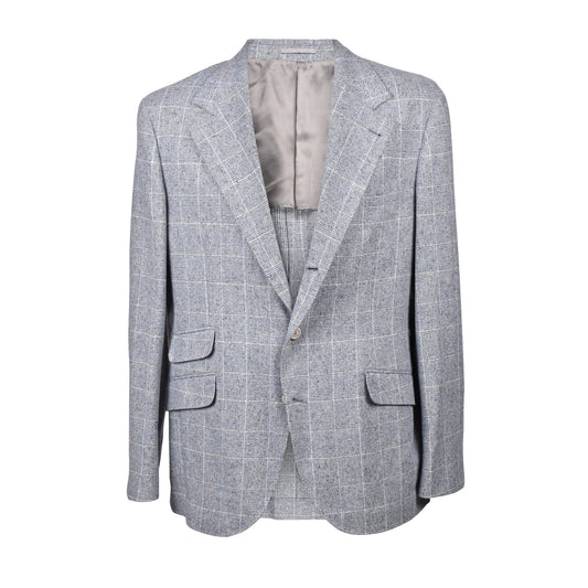 Brunello Cucinelli Cucinelli Blauer Seidenblazer by Brunello Cucinelli Cucinelli