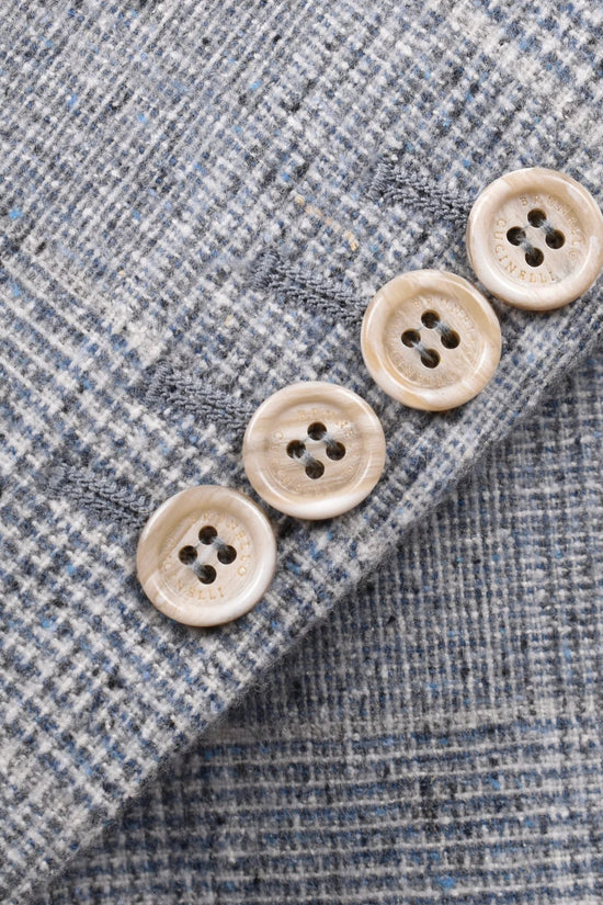 Brunello Cucinelli Blauer Seidenblazer by Brunello Cucinelli