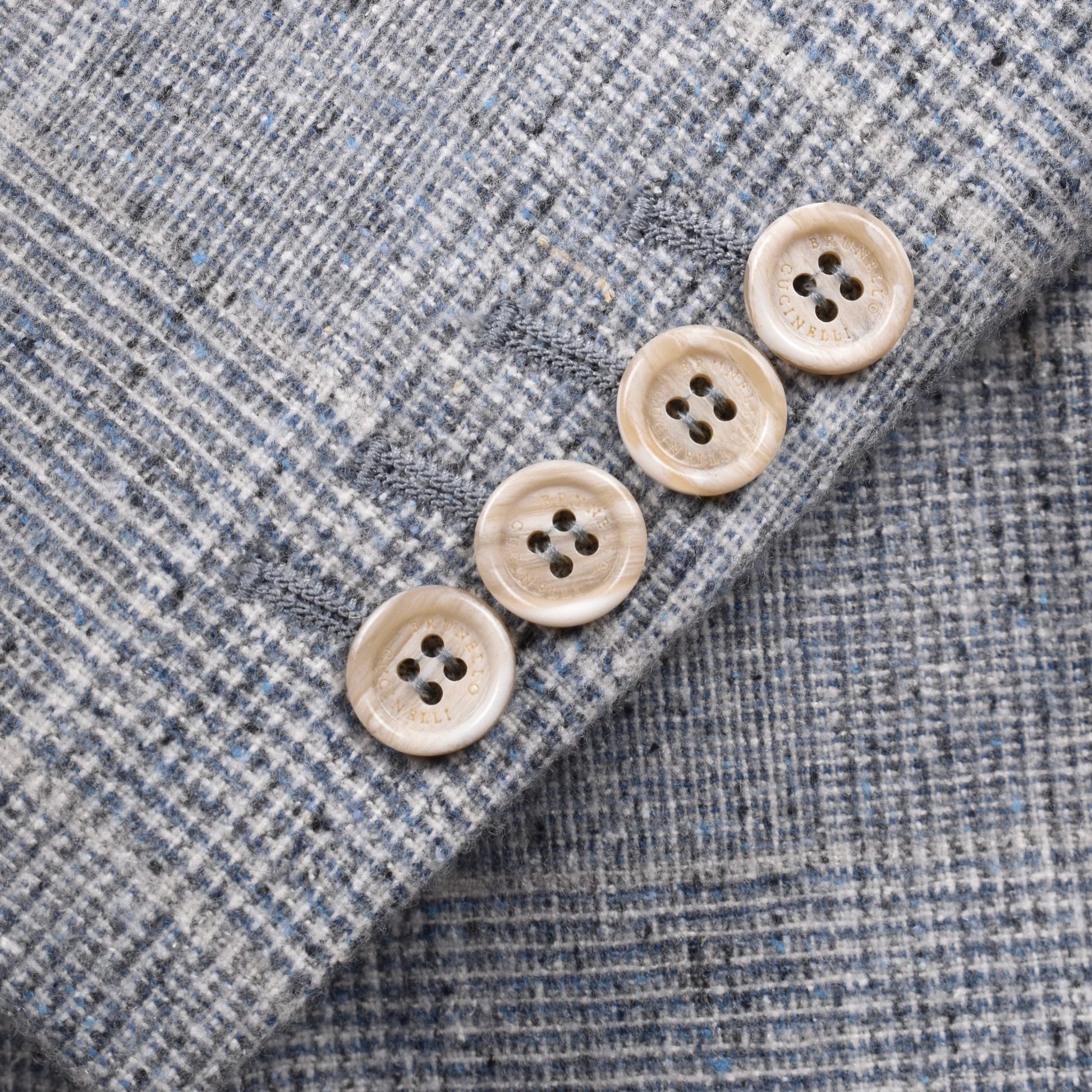 Brunello Cucinelli Blauer Seidenblazer by Brunello Cucinelli