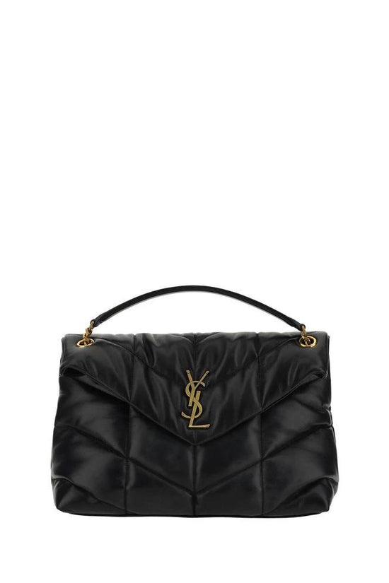 Saint Laurent Schwarze Lammleder-Schultertasche by Saint Laurent