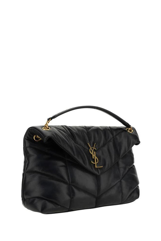 Saint Laurent Schwarze Lammleder-Schultertasche by Saint Laurent