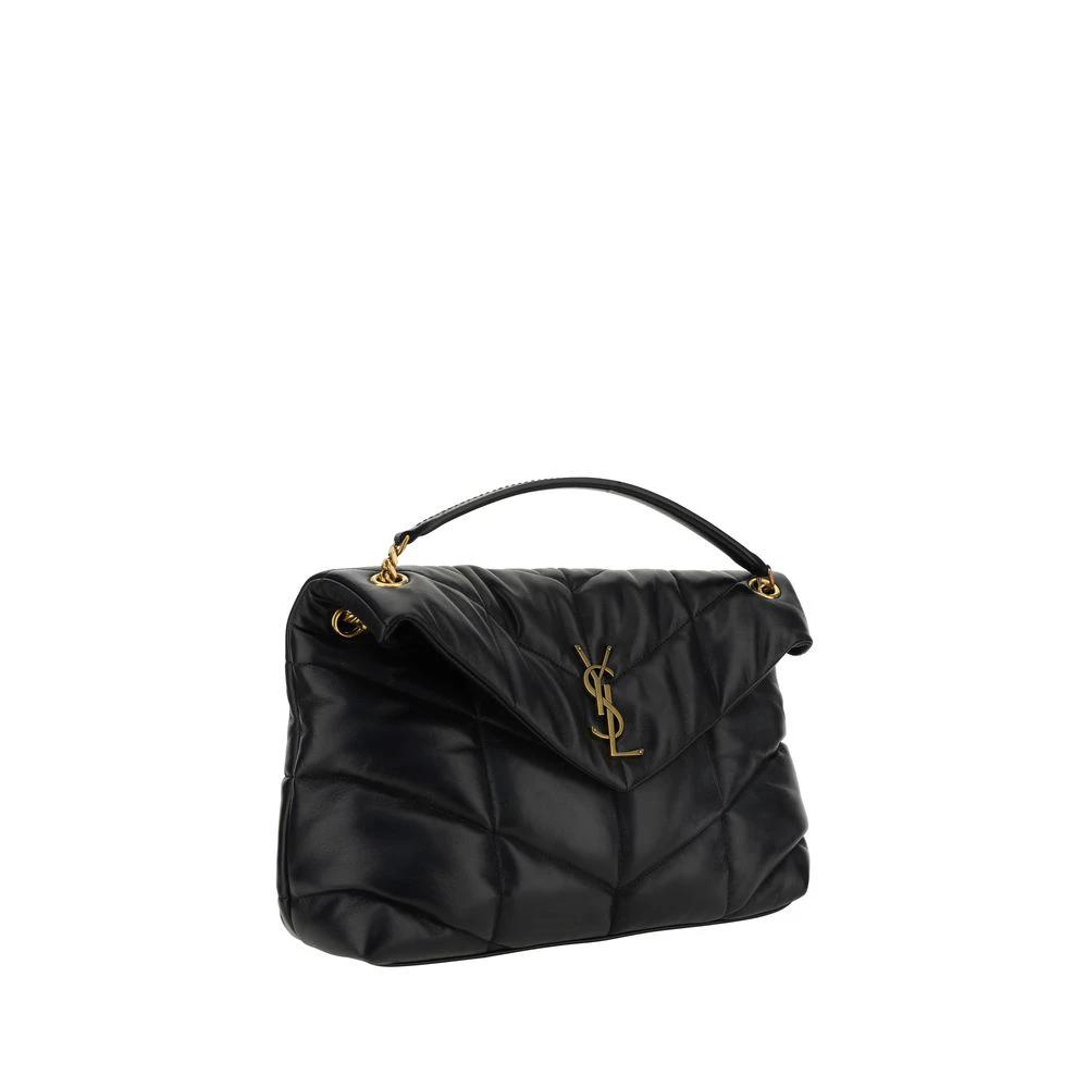 Saint Laurent Schwarze Lammleder-Schultertasche by Saint Laurent