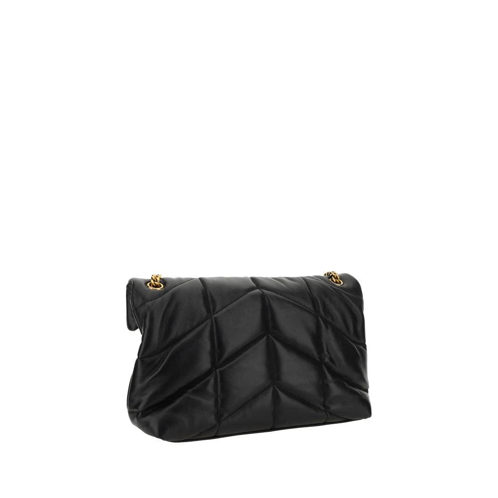 Saint Laurent Schwarze Lammleder-Schultertasche by Saint Laurent