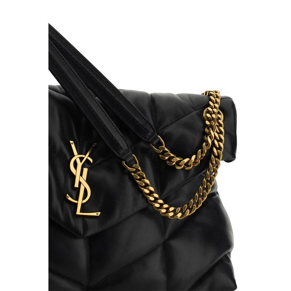 Saint Laurent Schwarze Lammleder-Schultertasche by Saint Laurent