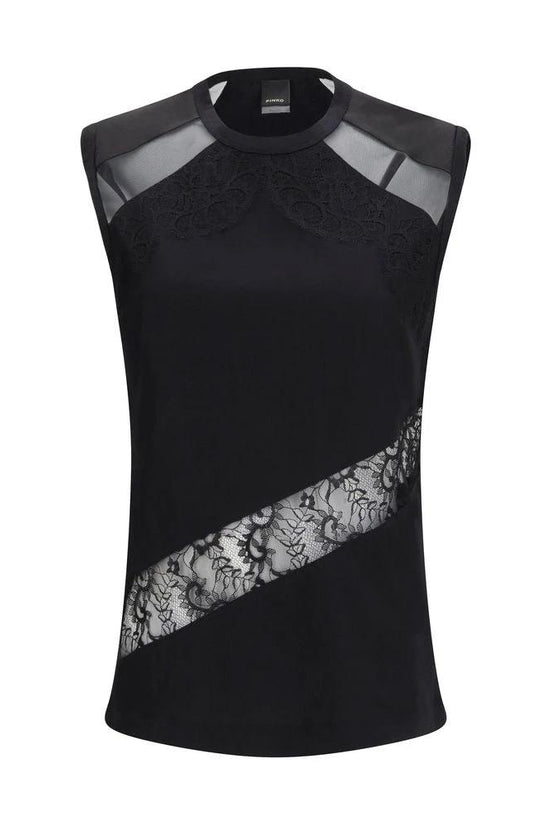 PINKO Schwarzes Baumwoll-T-Shirt by PINKO
