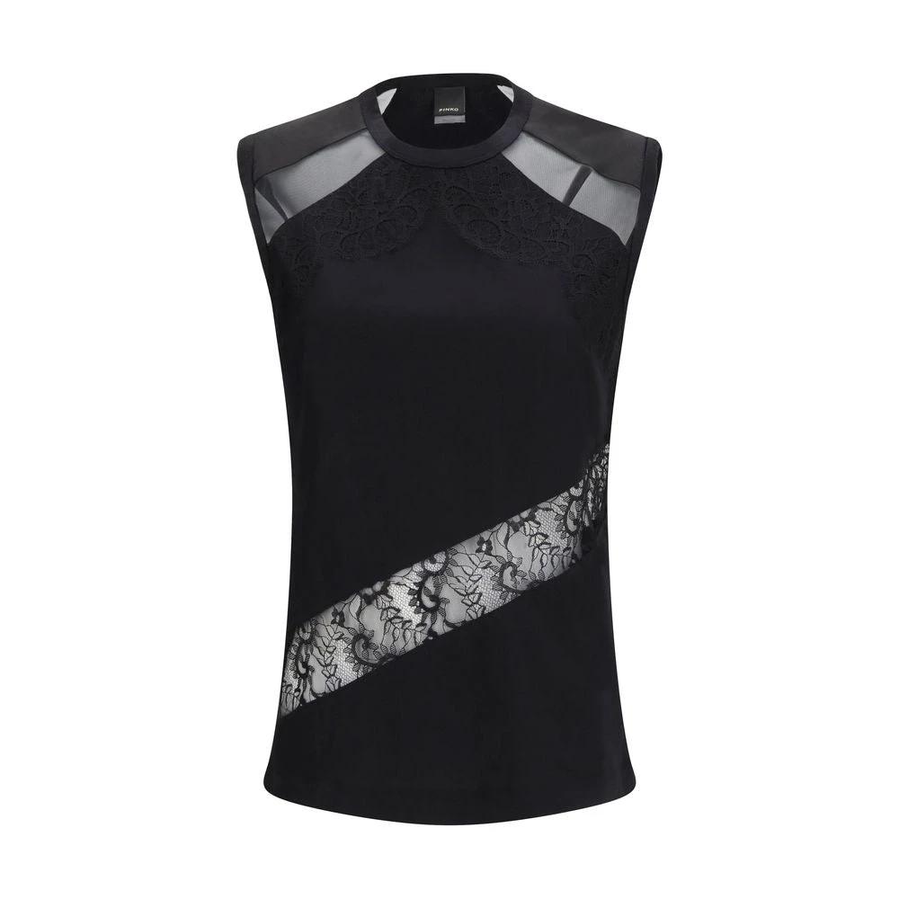 PINKO Schwarzes Baumwoll-T-Shirt by PINKO