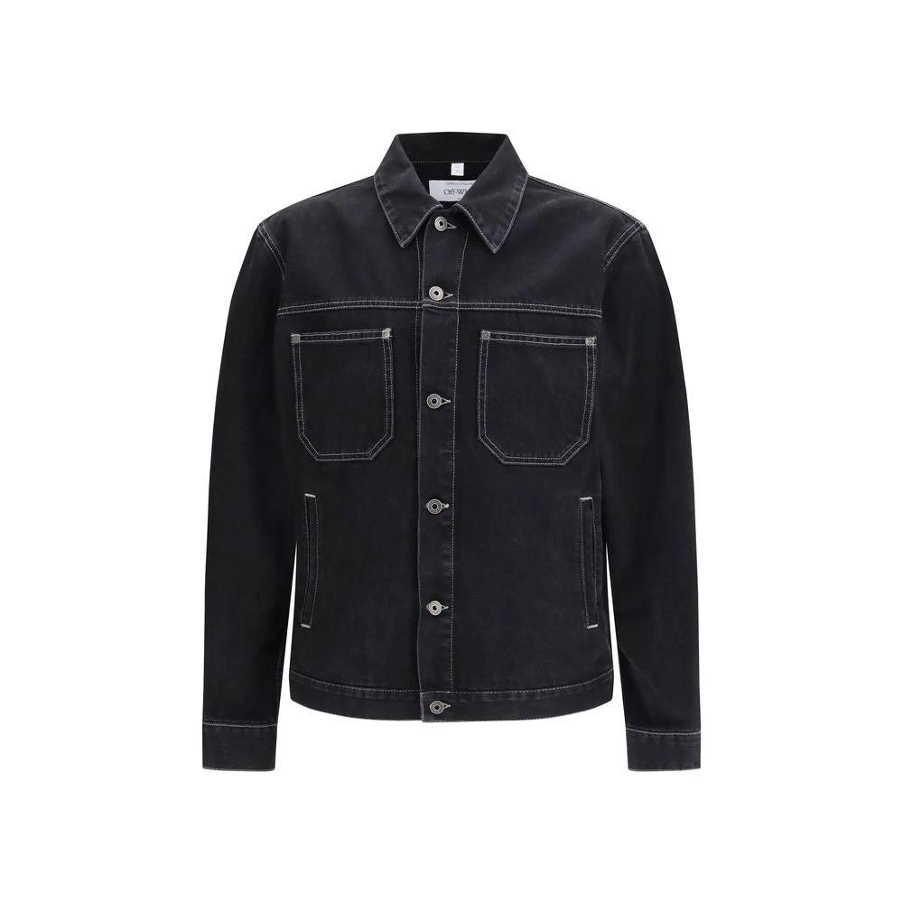 Off-White Schwarze Baumwoll-Denimjacke by Off-White