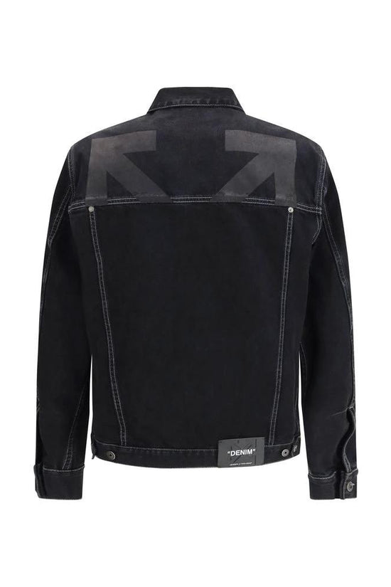 Off-White Schwarze Baumwoll-Denimjacke by Off-White