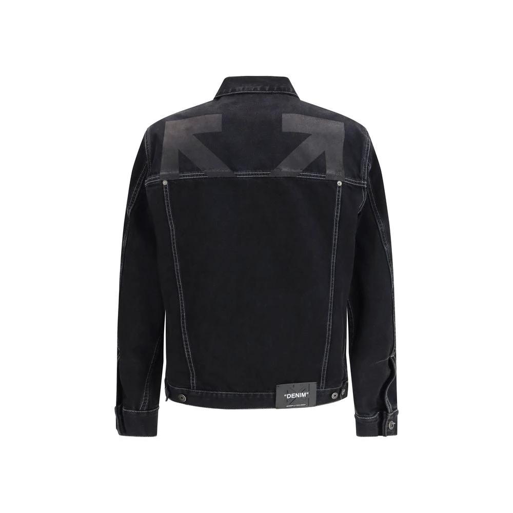 Off-White Schwarze Baumwoll-Denimjacke by Off-White