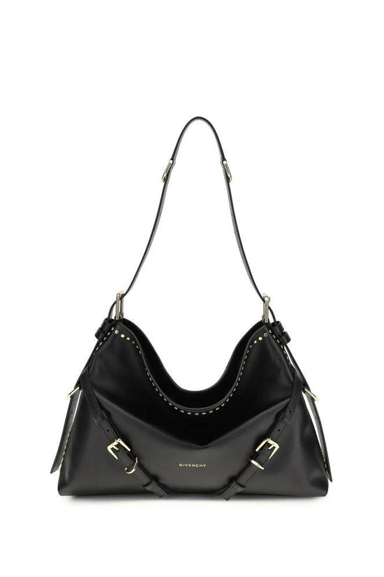 Givenchy Schwarze Bos Taurus Kalbsleder Schultertasche by Givenchy