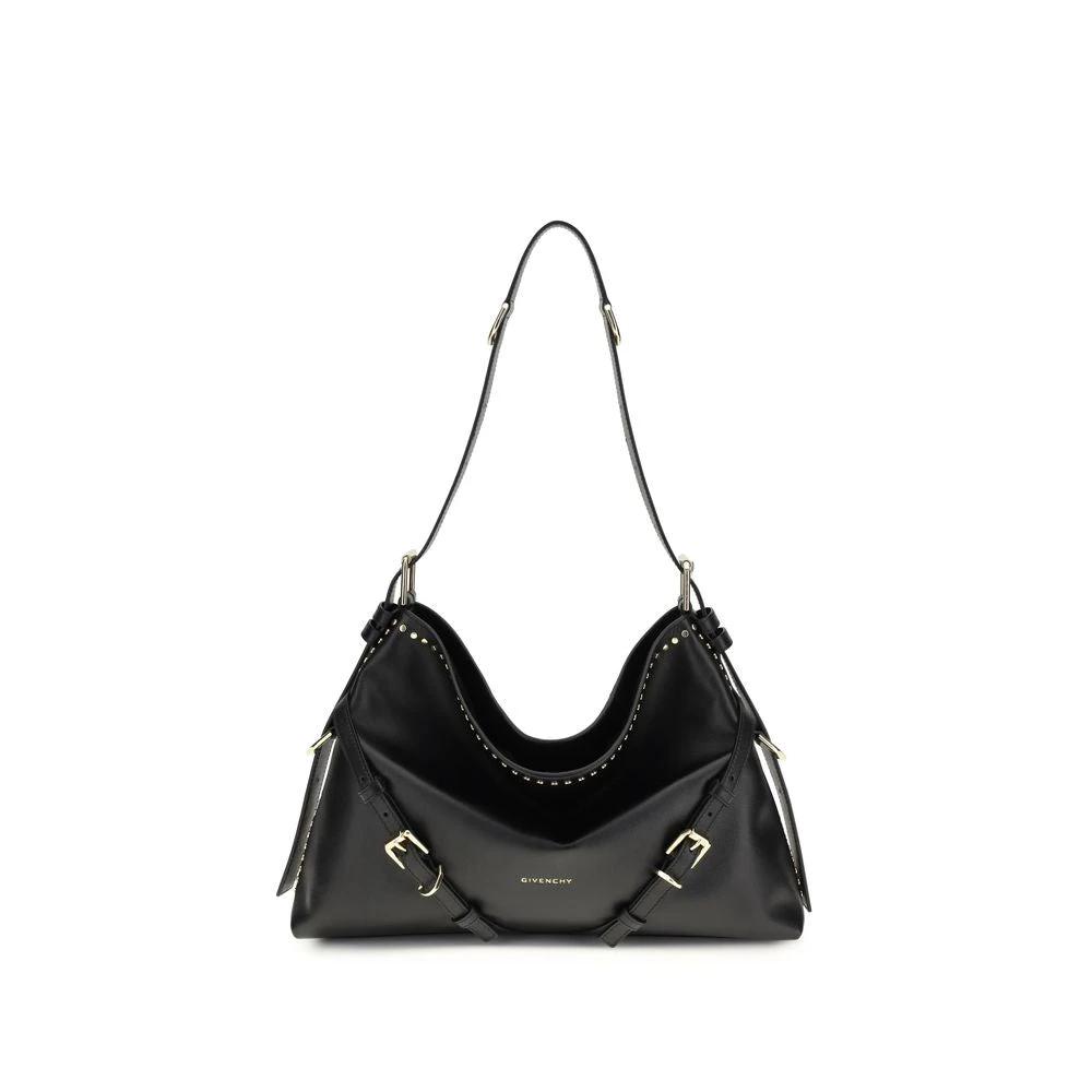 Givenchy Schwarze Bos Taurus Kalbsleder Schultertasche by Givenchy