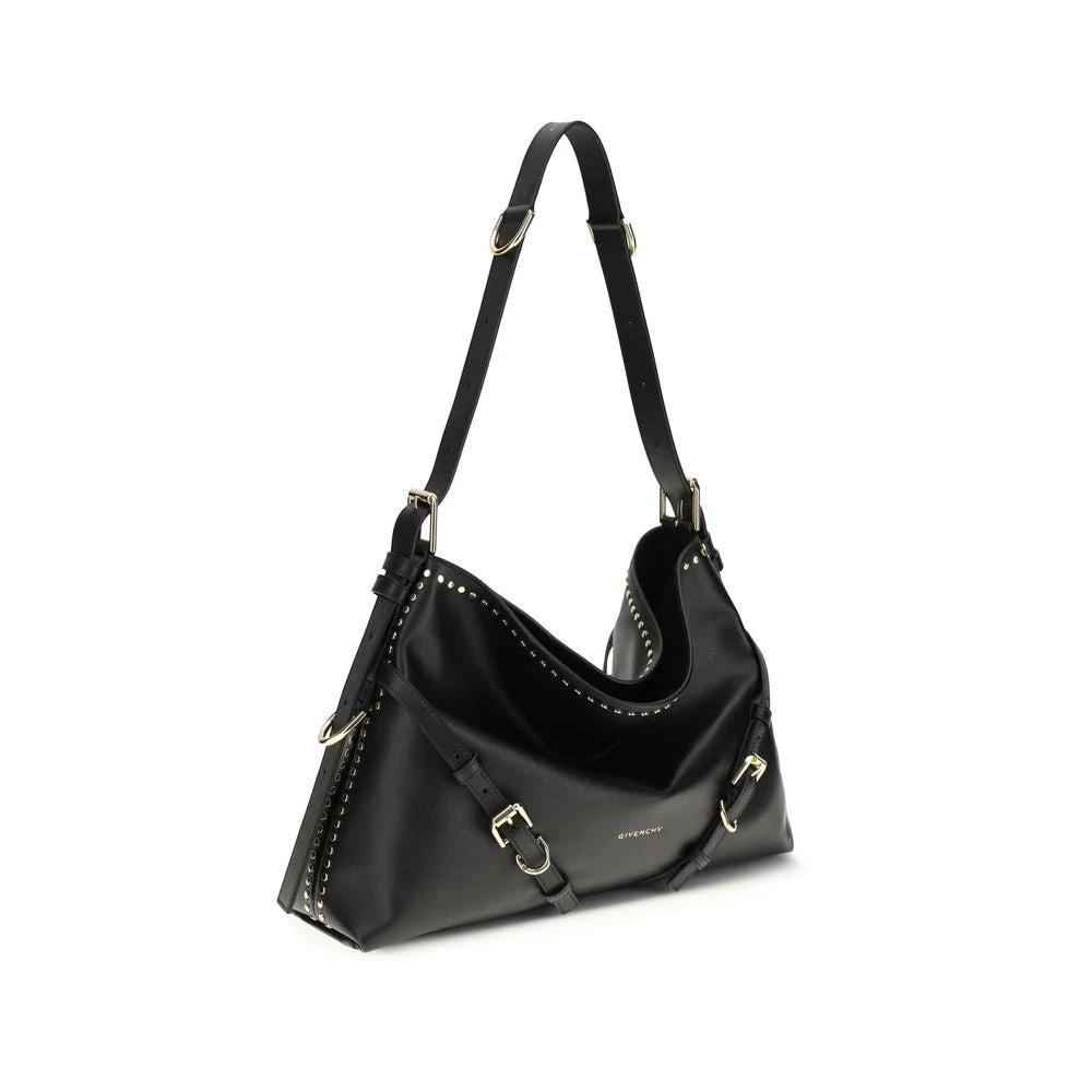 Givenchy Schwarze Bos Taurus Kalbsleder Schultertasche by Givenchy
