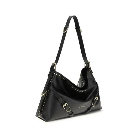 Givenchy Schwarze Bos Taurus Kalbsleder Schultertasche by Givenchy