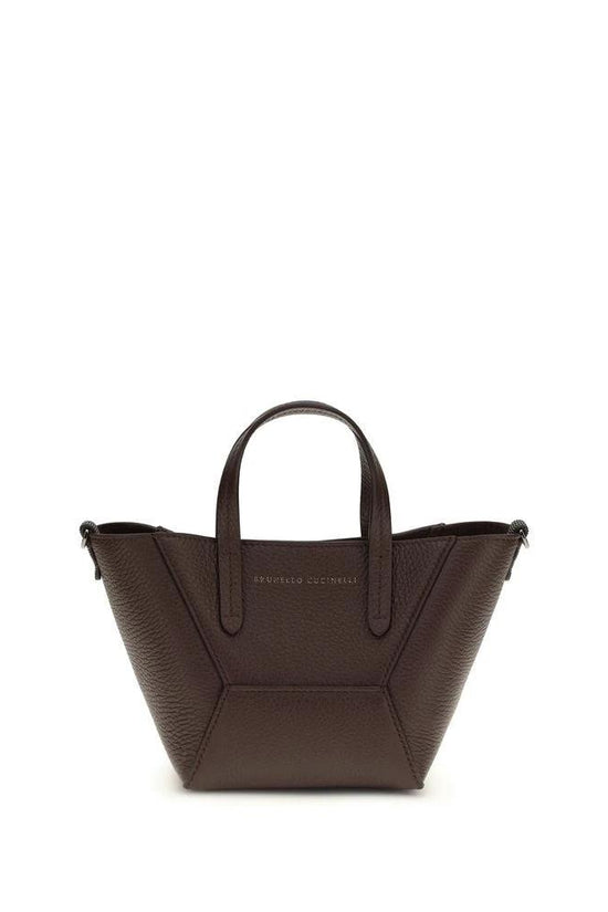 Brunello Cucinelli Cucinelli Bordeaux Calf Leather Bos Taurus Schultertasche by Brunello Cucinelli Cucinelli