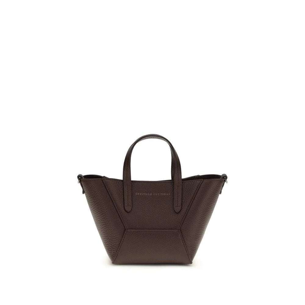 Brunello Cucinelli Cucinelli Bordeaux Calf Leather Bos Taurus Schultertasche by Brunello Cucinelli Cucinelli
