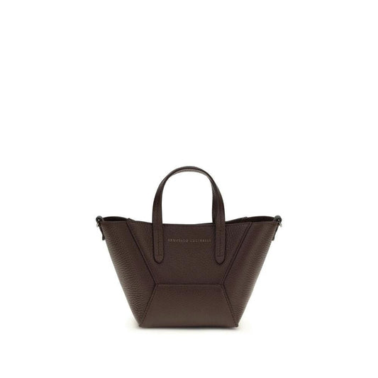 Brunello Cucinelli Cucinelli Bordeaux Calf Leather Bos Taurus Schultertasche by Brunello Cucinelli Cucinelli
