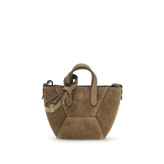 Brunello Cucinelli Cucinelli Braune Kalbsleder Bos Taurus Schultertasche by Brunello Cucinelli Cucinelli