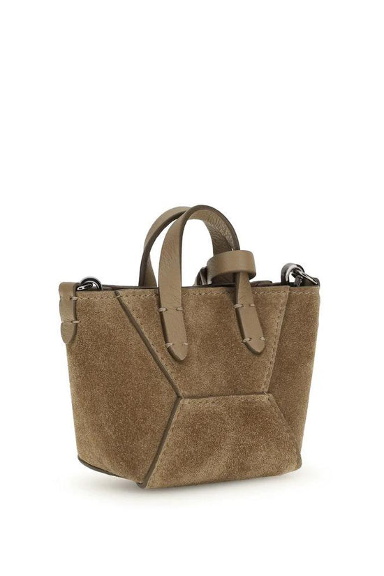 Brunello Cucinelli Braune Kalbsleder Bos Taurus Schultertasche by Brunello Cucinelli