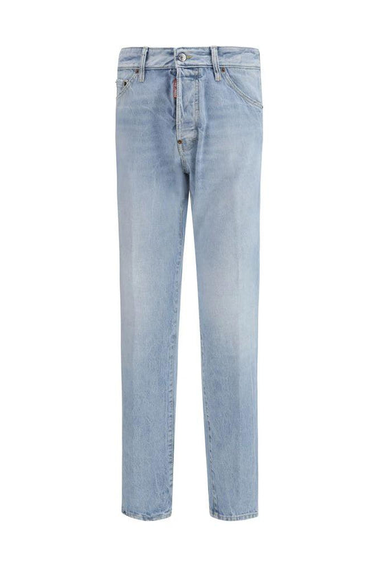Dsquared² Blaue Baumwoll-Jeans mit geradem Bein by Dsquared²