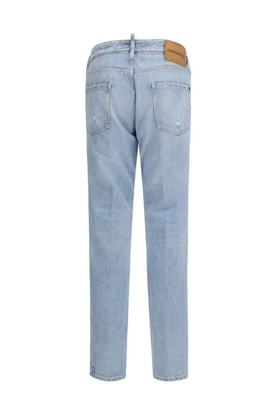 Dsquared² Blaue Baumwoll-Jeans mit geradem Bein by Dsquared²